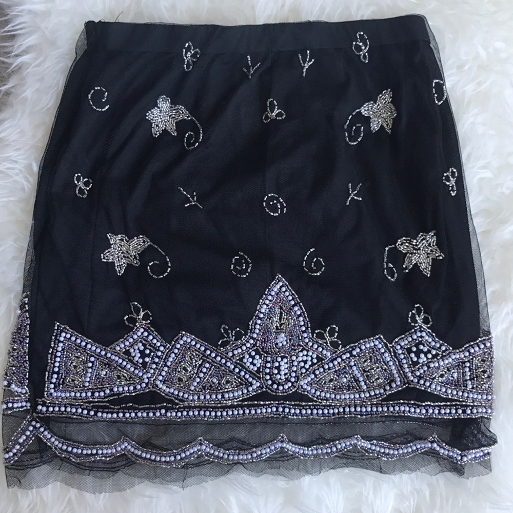 LF beaded black skirt